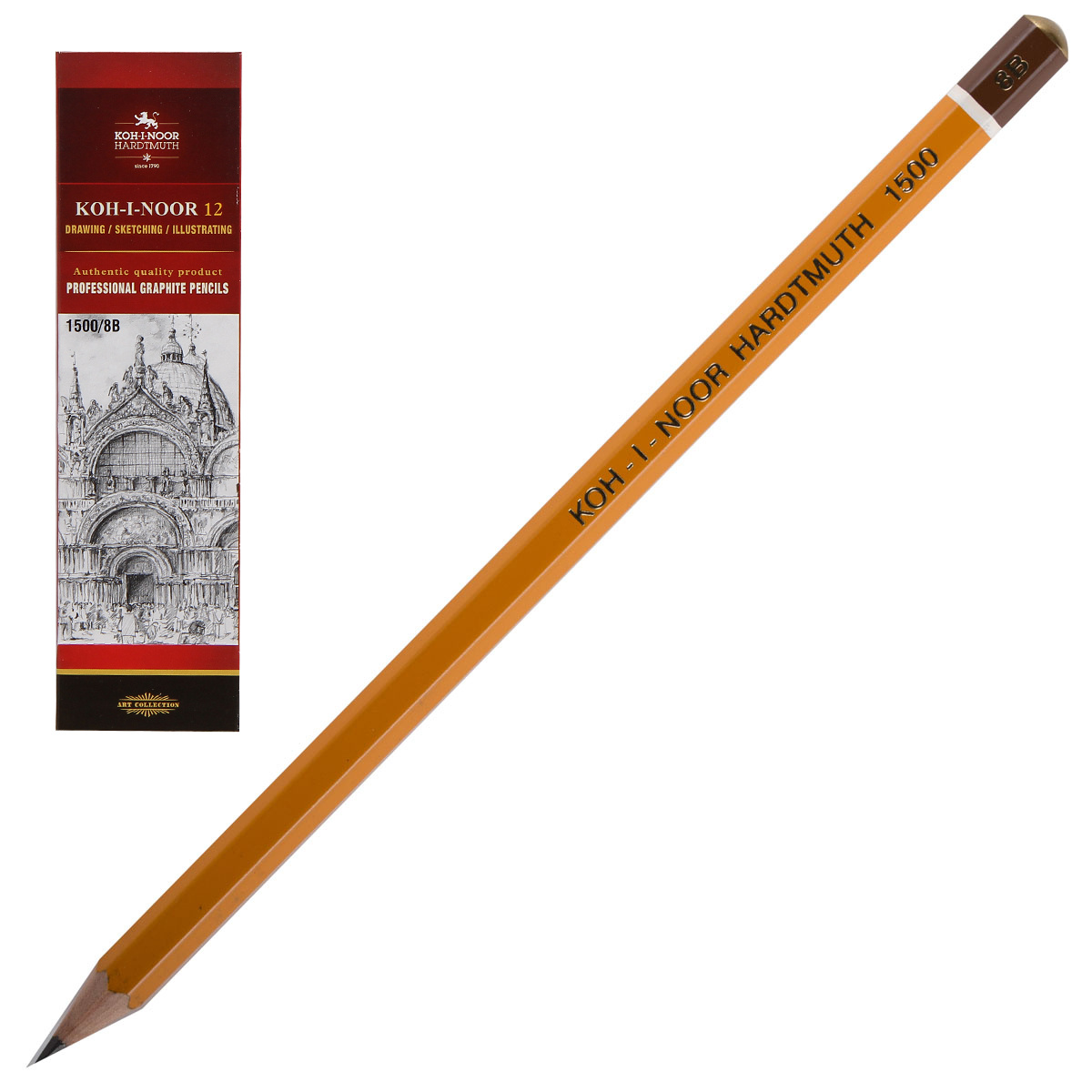Карандаш чернографит KOH-I-NOOR 8В 1500-8В