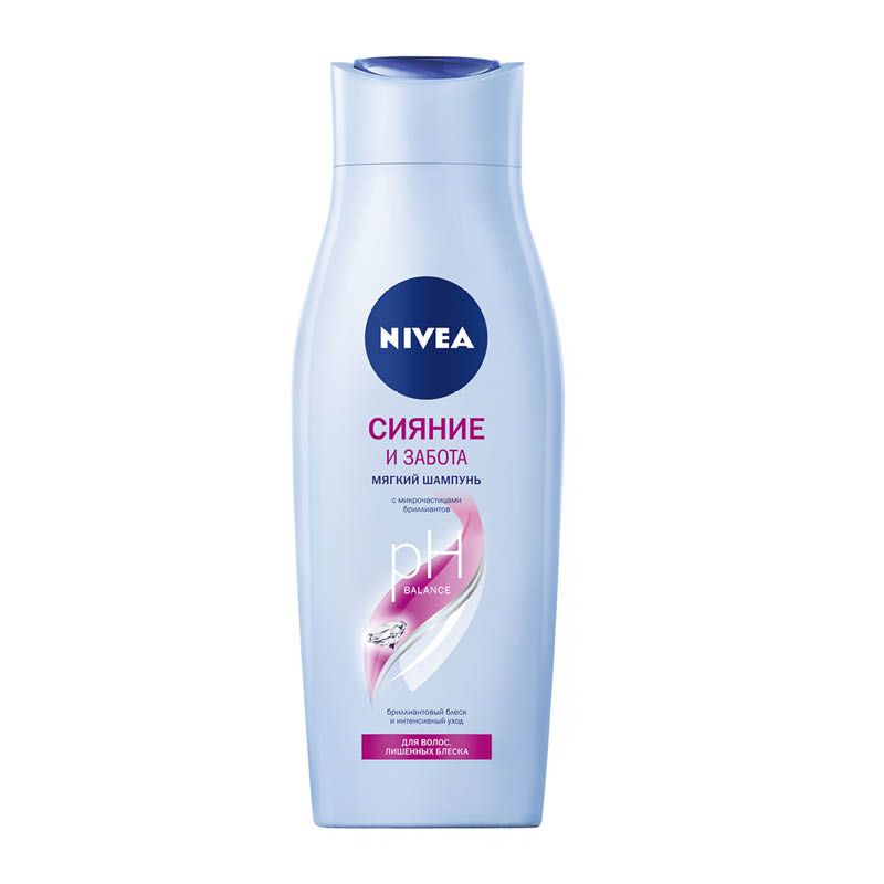 Шампунь д/волос 250мл NIVEA Сияние и забота жен. к-12