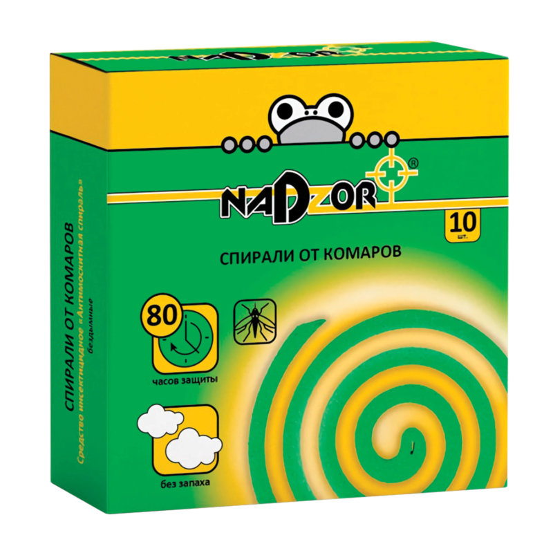 Спирали Nadzor от комаров б/запаха (1уп-10шт) к-60