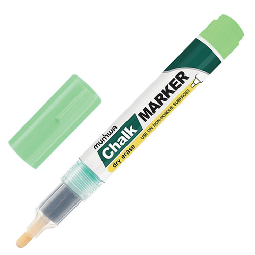 Маркер меловой Munhwa "Chalk Marker" 3мм зелёный,спирт.