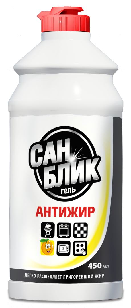 Ср-во чистящее "САНБЛИК"-Антижир гель 450мл к-15 