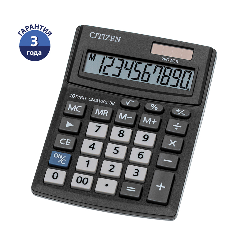 Калькулятор CITIZEN 102х137х31мм 10разр CMB 1001-BK