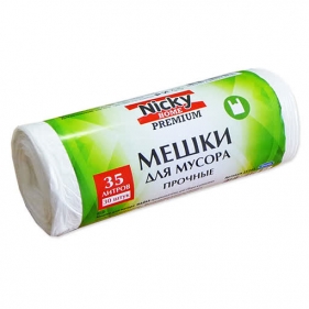 Мешки для мусора 35л/8,2мк майка Nicky Home Premium (1рул-30шт) к-50