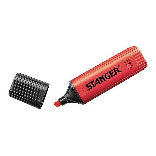 Текстовыделитель STANGER красный к-10