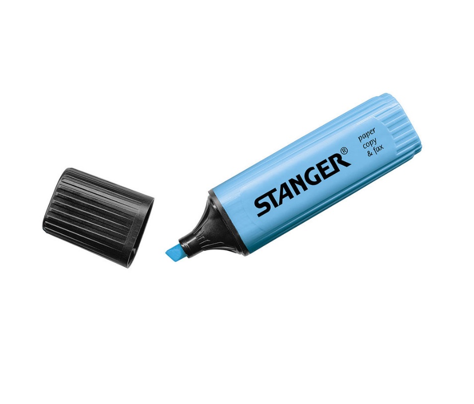 Текстовыделитель STANGER синий к-10