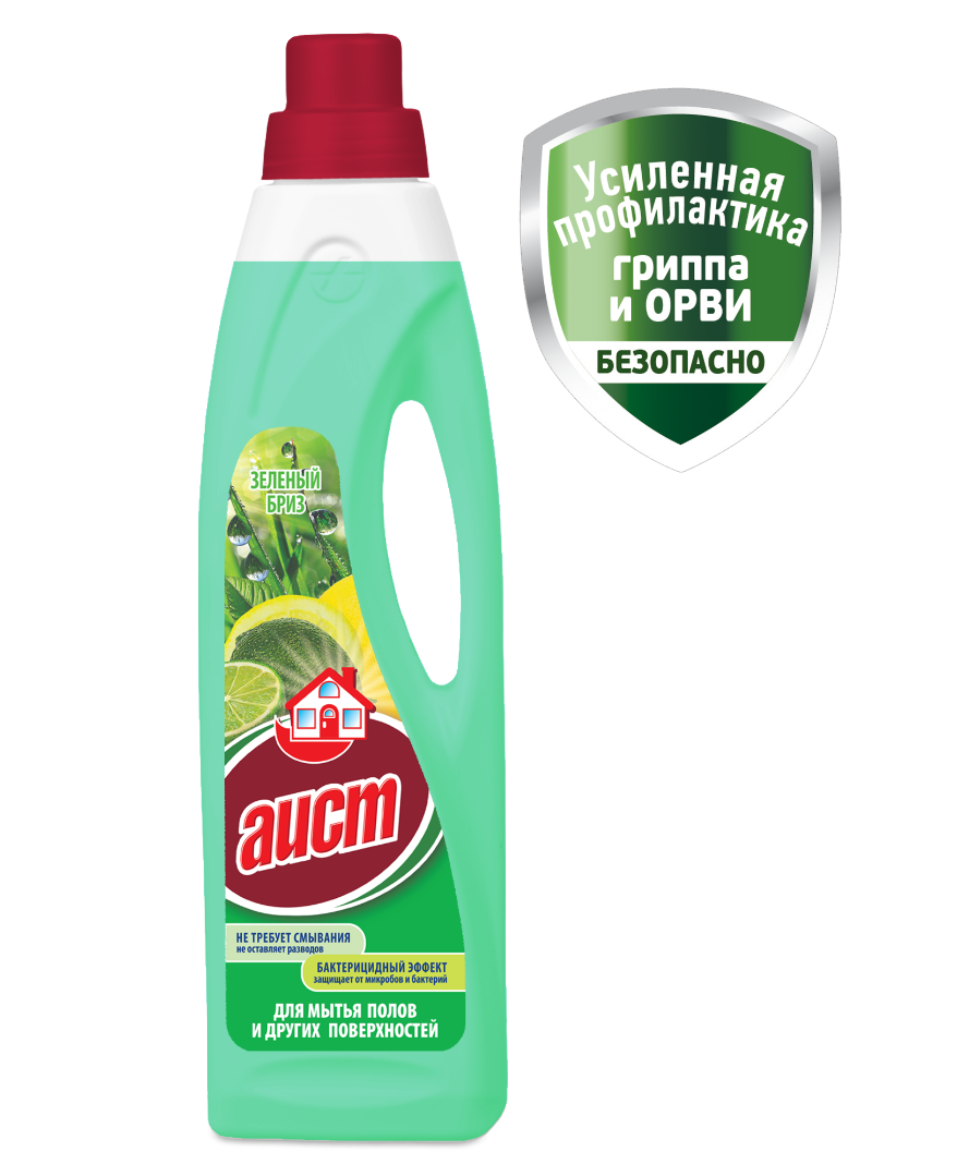 Ср-во моющее универ. Аист 950мл Зел.бриз к-10