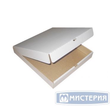 яКоробка 45x45x4 для пиццы белая микрогофрокартон к-50
