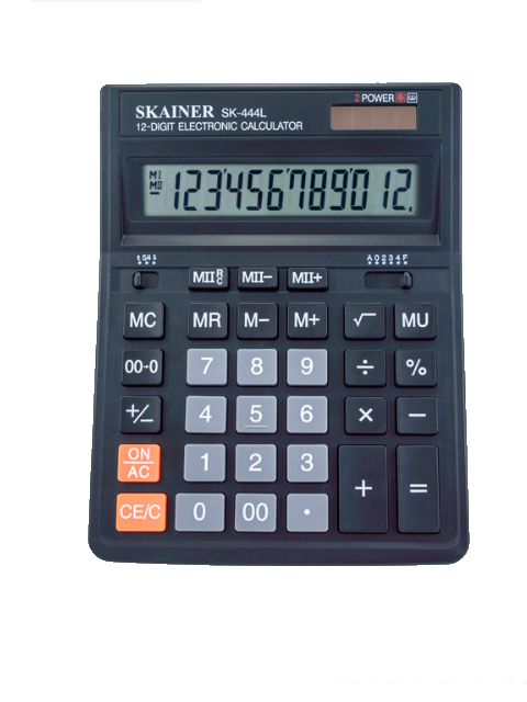 Калькулятор наст. Skainer 153х199х31 12 р. 2-е питание 