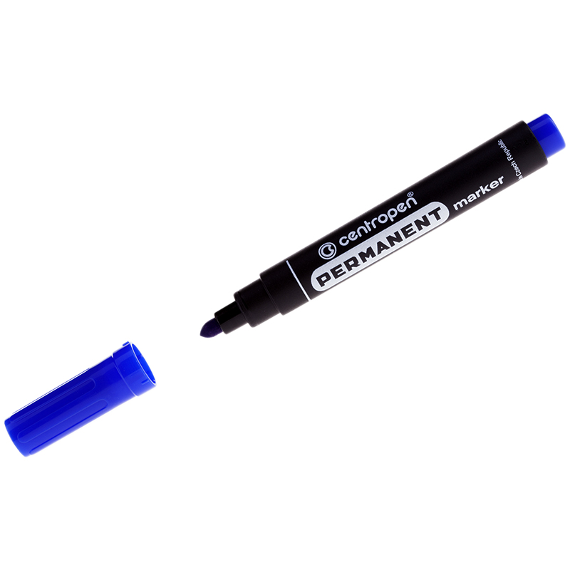 Маркер Permanent Centropen синий 2,5мм к-10/200