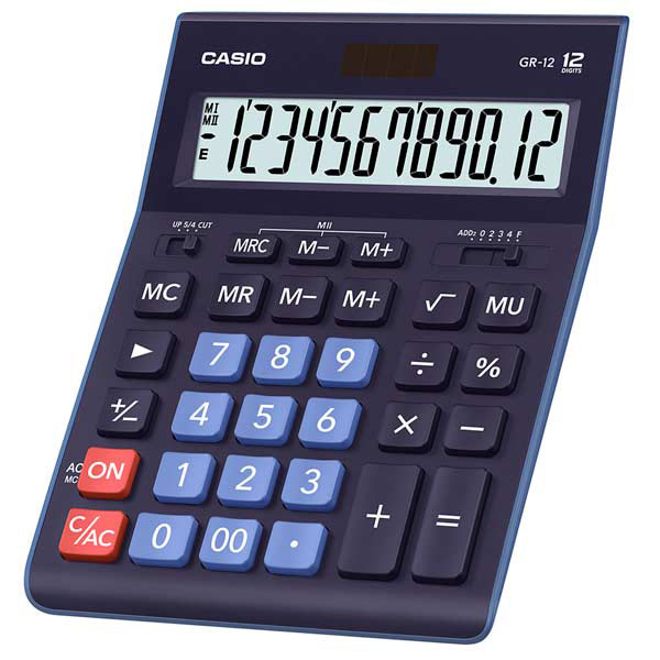 Калькулятор CASIO GR-12 12разр. синий GR-12BU
