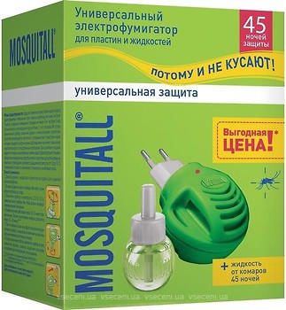 Жидкость+фумигатор Москитол универсальная 45 ночей к-6