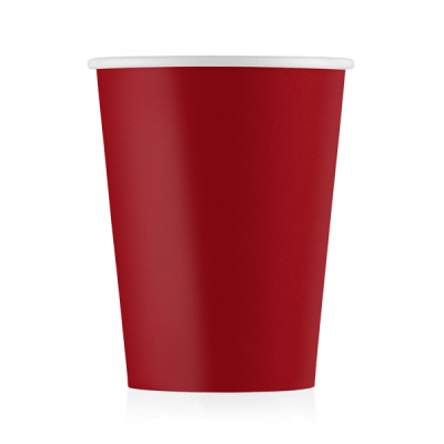 Стакан 250мл бумажный Красный Ecocups (1уп-50шт) к-1250