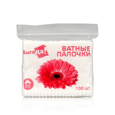 Ватные палочки Выгода (1уп-100шт) к-100