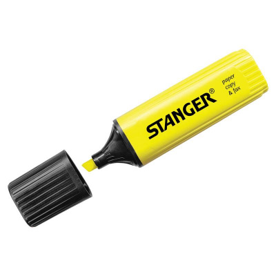 Текстовыделитель STANGER желтый к-10