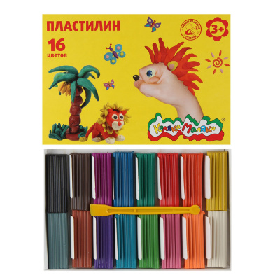 Пластилин Каляка-Маляка 16цв. 240г ПКМ16/ПКМ16-П к-10