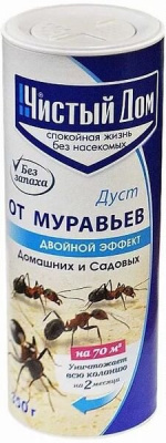 Ср-во от муравьев Чистый дом 350гр (дуст) к-12