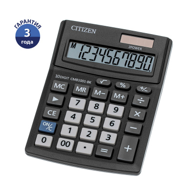 Калькулятор CITIZEN 102х137х31мм 10разр CMB 1001-BK