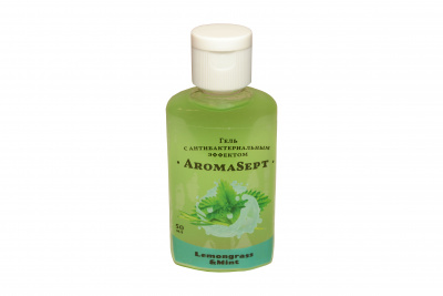 яГель д/рук 50мл Aromasert lemongrass&mint антибактериальный к-35
