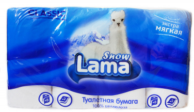 яБум.туалетная 2сл. Snow Lama АБФ (1уп-8шт) к-6