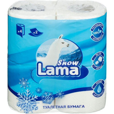Бум.туалетная 2сл.Snow Lama АБФ (1уп-4шт) к-12