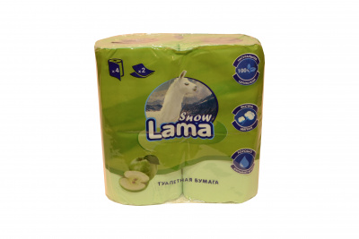 яБум.туалетная 2сл. Snow Lama АБФ зелёная (1уп-4шт) к-12
