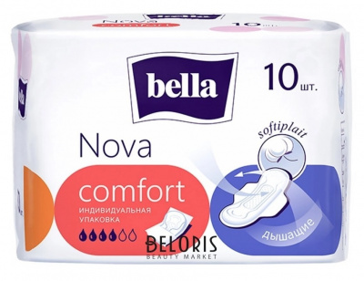 Прокладки Bella Nova Comfort с крыл.(1уп-10шт) к-36