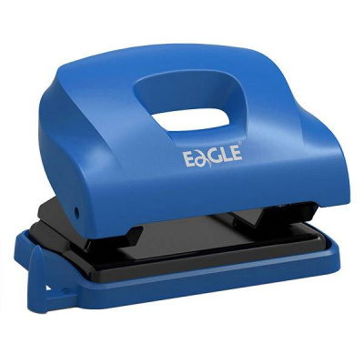 Дырокол 25л EAGLE OCEAN синий с линейкой