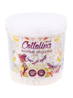 Ватные палочки банка Cottolina (1уп-200шт) к-54