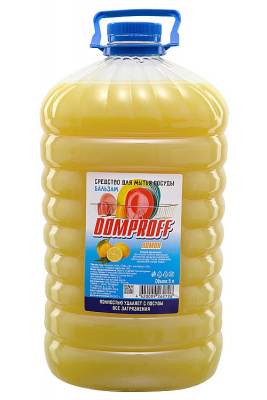 Ср-во д/посуды DOMPROFF 5л Бальзам ПЭТ Лимон к-4