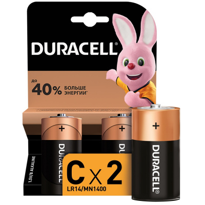 Батарейка Duracell LR14 (1уп-2шт) к-20