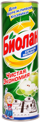 Ср-во чистящее Биолан Яблоко 400гр к-24