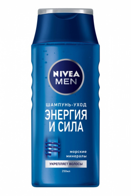 Шампунь д/волос 250мл NIVEA Энергия и сила муж. к-12