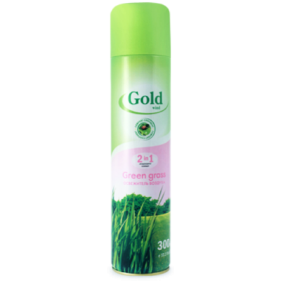 Освежитель воздуха Gold Wind 300мл Зеленая трава к-12