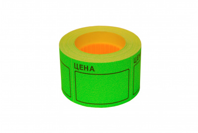 Ценник-ролик 50х40/200 зеленый  (клеящий) к-5, 4159