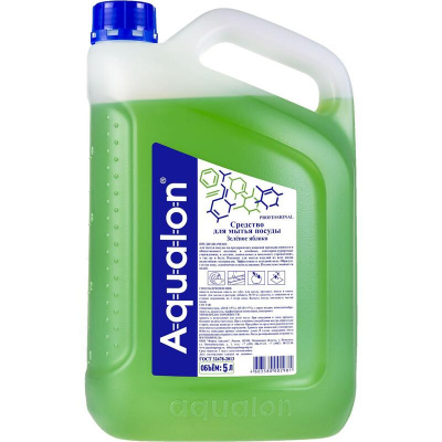 Ср-во д/посуды Aqualon зелёное яблоко 5л