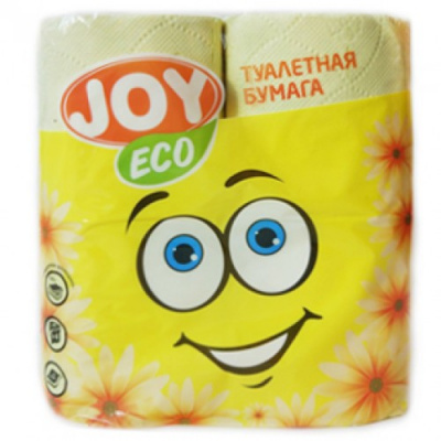 яБум.туалетная 2сл. JOYeco АБФ втор жёлтая (1уп-4шт) к-12