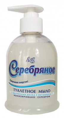Мыло жидкое с протеинами шелка Серебряное 300мл к-20