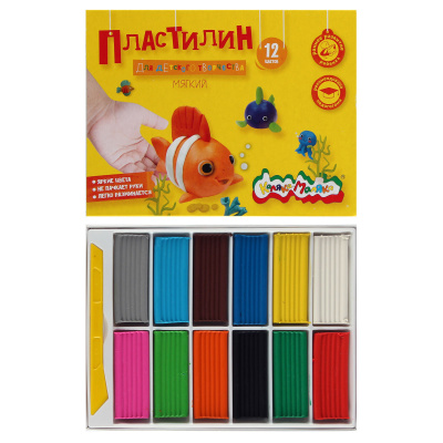 Пластилин Каляка-Маляка 12цв.180г к-16